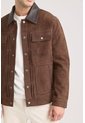 Chaqueta Aron En Gamuza Para Hombre Detalle Cuero Chaqueta Aron En Gamuza Para Hombre Detalle Cuero Cafe XXXL VÉLEZ de Vélez