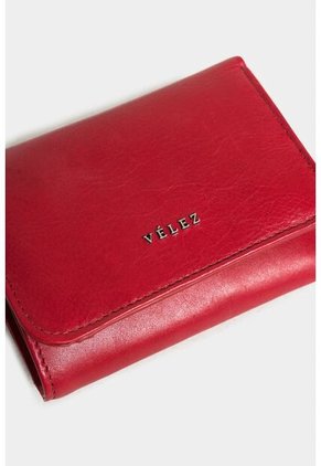 Billetera Pequeña De Cuero Para Mujer Monedero Broche Billetera Pequeña De Cuero Para Mujer Monedero Broche Rojo VÉLEZ