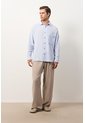 Camisa Manga Larga De Lino Para Hombre Siloli Camisa Manga Larga De Lino Para Hombre Siloli Azul Claro S VÉLEZ de Vélez
