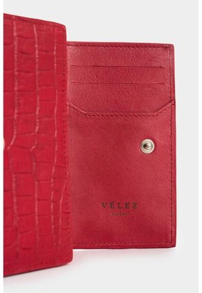 Billetera De Cuero Grabado Para Mujer Tessa Billetera De Cuero Grabado Para Mujer Tessa Rojo VÉLEZ