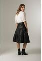 Falda Largo Midi Sesia De Cuero Para Mujer Recogidos Negro Falda Largo Midi Sesia De Cuero Para Mujer Recogidos Negro 06 Vélez de Vélez