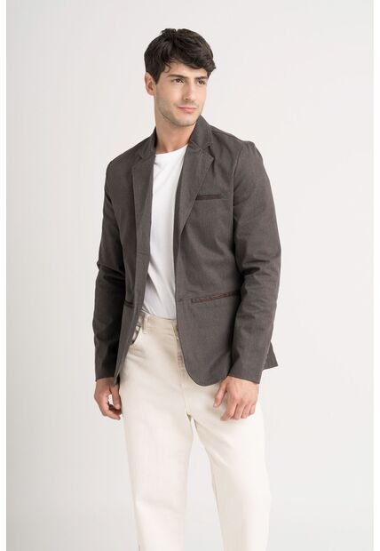 Blazer Soft Touch De Paño Para Hombre Silueta Semi Fitted Blazer Soft Touch De Paño Para Hombre Silueta Semi Fitted Cafe L Vélez