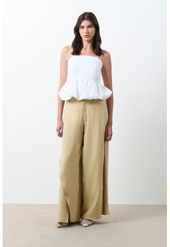 Pantalón Palazzo Soren Para Mujer Silueta Holgada Pantalón Palazzo Soren Para Mujer Silueta Holgada Arena 12 VÉLEZ Vélez
