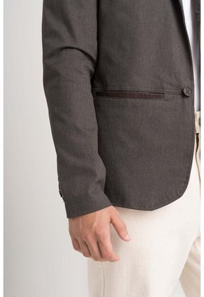 Blazer Soft Touch De Paño Para Hombre Silueta Semi Fitted Blazer Soft Touch De Paño Para Hombre Silueta Semi Fitted Cafe L Vélez