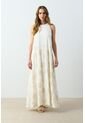 Vestido Escote Halter Para Mujer Almaris Vestido Escote Halter Para Mujer Almaris Crema 12 VÉLEZ de Vélez