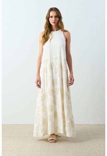 Vestido Escote Halter Para Mujer Almaris Vestido Escote Halter Para Mujer Almaris Crema 12 VÉLEZ
