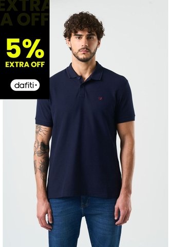 Polo Manga Corta Essential Para Hombre Textura Polo Manga Corta Essential Para Hombre Textura Azul Oscuro M VÉLEZ Vélez