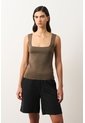 Top Alisa Tejido Para Mujer Escote Cuadrado Top Alisa Tejido Para Mujer Escote Cuadrado Tabaco XL VÉLEZ de Vélez
