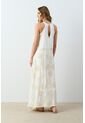 Vestido Escote Halter Para Mujer Almaris Vestido Escote Halter Para Mujer Almaris Crema 12 VÉLEZ de Vélez