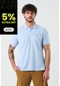 Polo Manga Corta Essential Para Hombre Textura Polo Manga Corta Essential Para Hombre Textura Azul Claro XL VÉLEZ de Vélez