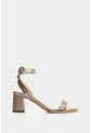 Sandalia Tacón Terra De Cuero Para Mujer Brillo Sandalia Tacón Terra De Cuero Para Mujer Brillo Plata 41 VÉLEZ de Vélez