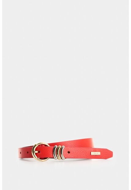 Cinturón Unifaz De Cuero Para Mujer Puntera Hexagonal Cinturón Unifaz De Cuero Para Mujer Puntera Hexagonal Rojo S VÉLEZ