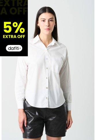 Camisa Manga Larga Basic En Tejido Plano Para Mujer Detalle Millaré Camisa Manga Larga Basic En Tejido Plano Para Mujer Detalle Millaré Blanco L VÉLEZ Vélez