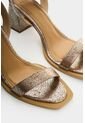 Sandalia Tacón Terra De Cuero Para Mujer Brillo Sandalia Tacón Terra De Cuero Para Mujer Brillo Plata 41 VÉLEZ de Vélez
