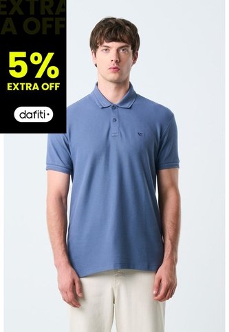 Polo Manga Corta Essential Para Hombre Textura Polo Manga Corta Essential Para Hombre Textura Azul XXL VÉLEZ Vélez
