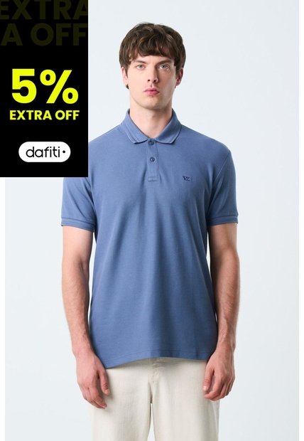 Polo Manga Corta Essential Para Hombre Textura Polo Manga Corta Essential Para Hombre Textura Azul XXL VÉLEZ