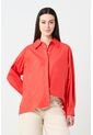 Camisa Manga Larga Oversized Para Mujer Astra Camisa Manga Larga Oversized Para Mujer Astra Rojo L VÉLEZ de Vélez