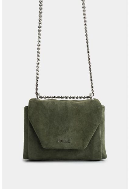 Manos Libres Mini Lili 2.0 De Cuero Gamuza Para Mujer Cadena Manos Libres Mini Lili 2.0 De Cuero Gamuza Para Mujer Cadena Verde Vélez