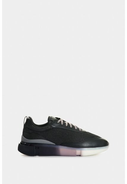 Tenis De Cuero Liso Y Textil Para Hombre Scrap Tenis De Cuero Liso Y Textil Para Hombre Scrap Negro 43 VÉLEZ