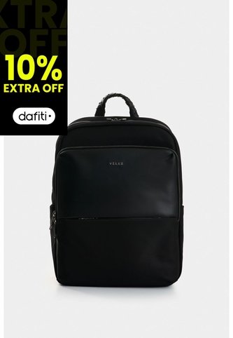Morral Marfilo De Cuero Y Nylon Para Mujer Manija Trenzada Morral Marfilo De Cuero Y Nylon Para Mujer Manija Trenzada Negro VÉLEZ Vélez