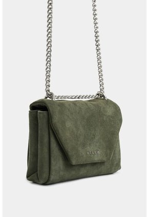 Manos Libres Mini Lili 2.0 De Cuero Gamuza Para Mujer Cadena Manos Libres Mini Lili 2.0 De Cuero Gamuza Para Mujer Cadena Verde Vélez