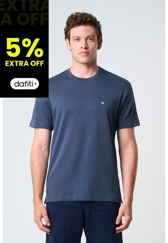 Camiseta Manga Corta Lerici Para Hombre Semi Fitted Camiseta Manga Corta Lerici Para Hombre Semi Fitted Azul Oscuro S VÉLEZ Vélez