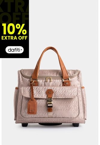 Maleta De Viaje Bloom 2 En Jacquard Para Mujer Sistema Trolley Maleta De Viaje Bloom 2 En Jacquard Para Mujer Sistema Trolley Beige VÉLEZ Vélez