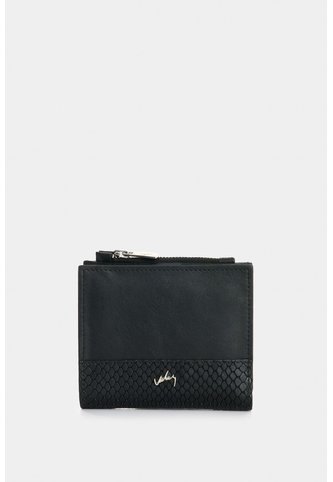 Billetera De Cuero Grabado Para Mujer Golden Billetera De Cuero Grabado Para Mujer Golden Negro VÉLEZ Vélez
