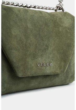 Manos Libres Mini Lili 2.0 De Cuero Gamuza Para Mujer Cadena Manos Libres Mini Lili 2.0 De Cuero Gamuza Para Mujer Cadena Verde Vélez