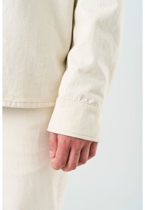 Sobrecamisa Manga Larga Elon Para Hombre Semi Fitted Sobrecamisa Manga Larga Elon Para Hombre Semi Fitted Crema M VÉLEZ