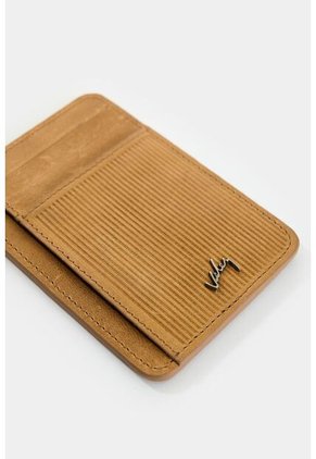 Porta Tarjetas Vértice De Cuero Para Hombre Detalle Rayas Porta Tarjetas Vértice De Cuero Para Hombre Detalle Rayas Miel VÉLEZ