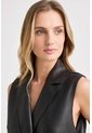 Chaleco Sol De Cuero Ovino Para Mujer Fit Recto Chaleco Sol De Cuero Ovino Para Mujer Fit Recto Negro XL VÉLEZ de Vélez