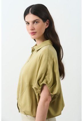 Camisa Thani Manga Corta Para Mujer Camisa Thani Manga Corta Para Mujer Verde Oliva XS VÉLEZ
