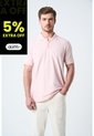 Polo Para Hombre Semi Fit Detalle Jacquard Polo Para Hombre Semi Fit Detalle Jacquard Rosado XS VÉLEZ de Vélez