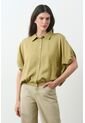 Camisa Thani Manga Corta Para Mujer Camisa Thani Manga Corta Para Mujer Verde Oliva XS VÉLEZ de Vélez