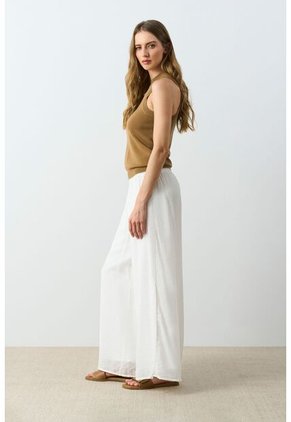 Pantalón Silueta Palazzo Para Mujer Gael Pantalón Silueta Palazzo Para Mujer Gael Crema 10 VÉLEZ