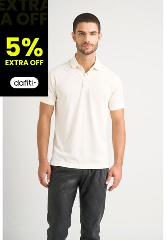 Polo Lucca Manga Corta Para Hombre Texturizada Polo Lucca Manga Corta Para Hombre Texturizada Crema S VÉLEZ Vélez