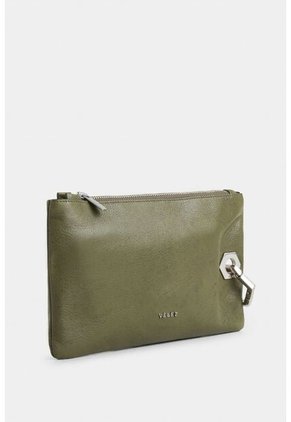 Cosmetiquera Lucía De Cuero Para Mujer Herraje Hexagonal Cosmetiquera Lucía De Cuero Para Mujer Herraje Hexagonal Verde Vélez