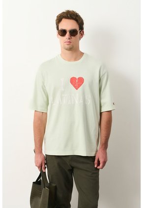 Camiseta Cropped En Algodón Para Hombre I Love Latinas Camiseta Cropped En Algodón Para Hombre I Love Latinas Verde L VÉLEZ