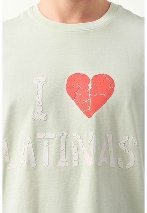 Camiseta Cropped En Algodón Para Hombre I Love Latinas Camiseta Cropped En Algodón Para Hombre I Love Latinas Verde L VÉLEZ