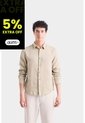 Camisa Manga Larga En Lino Para Hombre Silueta Semi Ajustada Camisa Manga Larga En Lino Para Hombre Silueta Semi Ajustada Verde Oliva S VÉLEZ de Vélez