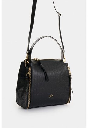 Manos Libres Libertad 2.0 De Cuero Para Mujer Grabado Manos Libres Libertad 2.0 De Cuero Para Mujer Grabado Negro VÉLEZ