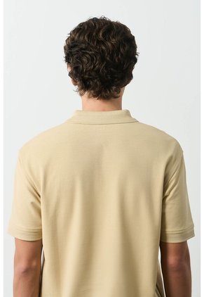 Polo Para Hombre Semi Fit Detalle Jacquard Polo Para Hombre Semi Fit Detalle Jacquard Kaky L VÉLEZ