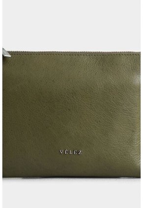 Cosmetiquera Lucía De Cuero Para Mujer Herraje Hexagonal Cosmetiquera Lucía De Cuero Para Mujer Herraje Hexagonal Verde Vélez