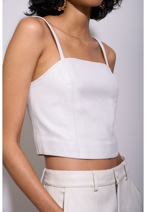 Top De Cuero Para Mujer Starlight Top De Cuero Para Mujer Starlight Blanco XL VÉLEZ