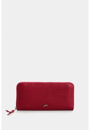 Porta Chequera De Cuero Grabado Para Mujer Tulia Porta Chequera De Cuero Grabado Para Mujer Tulia Rojo VÉLEZ