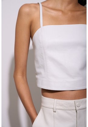 Top De Cuero Para Mujer Starlight Top De Cuero Para Mujer Starlight Blanco XL VÉLEZ