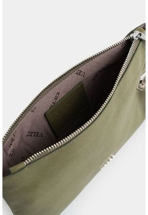 Cosmetiquera Lucía De Cuero Para Mujer Herraje Hexagonal Cosmetiquera Lucía De Cuero Para Mujer Herraje Hexagonal Verde Vélez