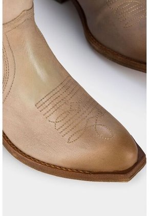 Botines Caña Media Princeton Para Mujer De Cuero Tamponado Con Efecto Envejecido Botines Caña Media Princeton Para Mujer De Cuero Tamponado Con Efecto Envejecido Kaky 40 Vélez