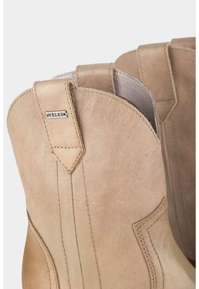 Botines Caña Media Princeton Para Mujer De Cuero Tamponado Con Efecto Envejecido Botines Caña Media Princeton Para Mujer De Cuero Tamponado Con Efecto Envejecido Kaky 40 Vélez